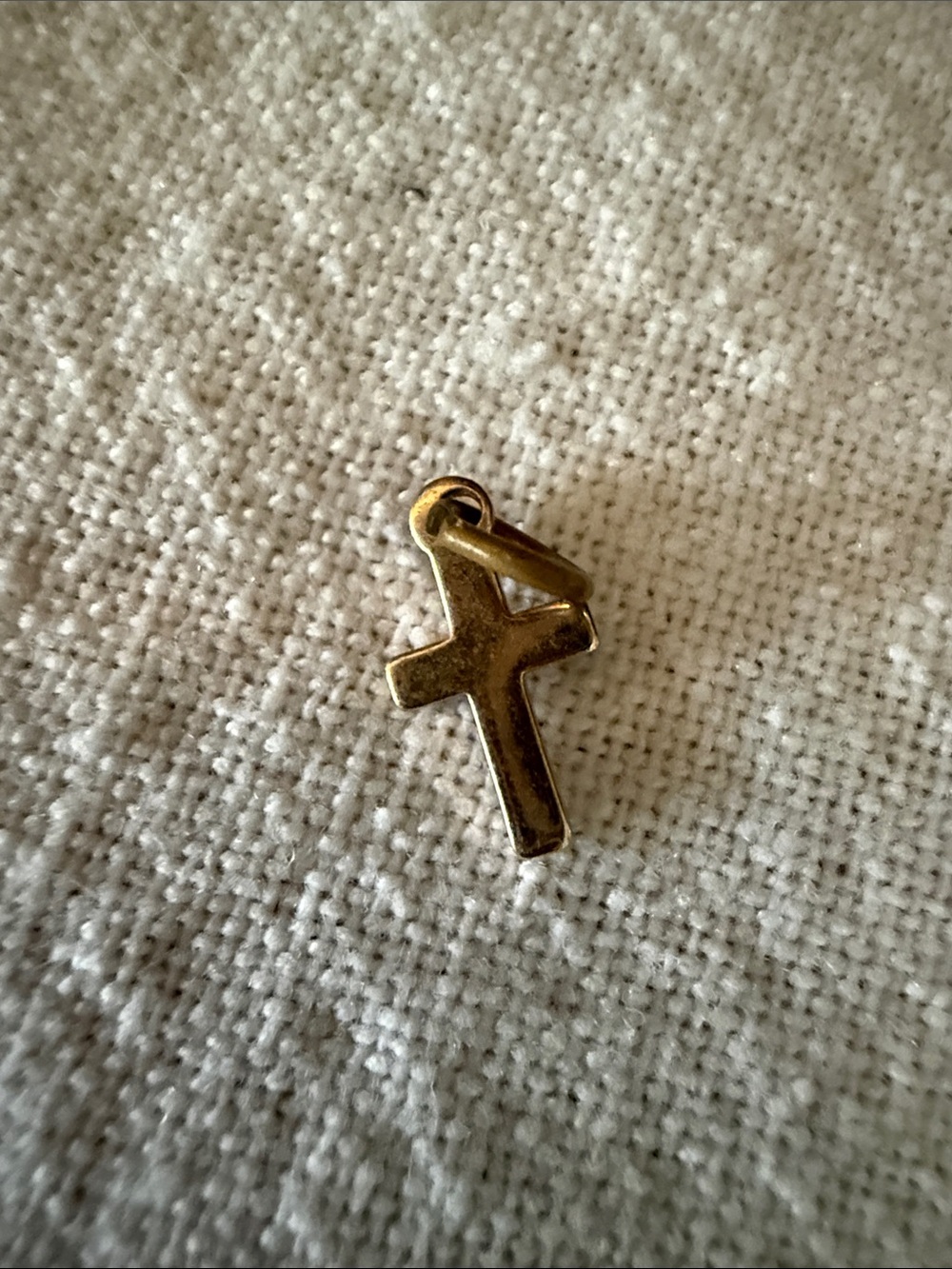 Petite 14k GF Gold Cross Pendant Vintage